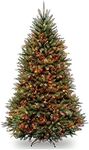 National Tree Company 7 Foot Dunhill Fir Tree with 700 Multicolor, Multi-Color Lights, 7'