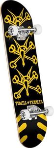 Powell Peralta Vato Rats Skateboard Complete, Black/Yellow, 8.0" x 31.45"