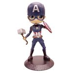 DECOR SPIRIT Caption America Q Posket 15cm Lightweight Action Figure | Marvel Superhero Figures Toy for Home Decors, Office Desk and Study Table | Gift for Kids, Family & Friends (Captain America)