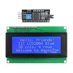 WayinTop 20x4 2004 LCD Display Module with IIC/I2C/TWI Serial Interface Adapter (Blue/2004)