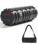 STEADY ST116 Electric Foam Roller, Designed in Japan, Patent Office Design Rights Certified, Powerful Vibration, Video and Storage Bag Included, Myofascial Release, Myofascial Roller, 1. Black