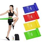 Fokky 4 Resistance Bands, 2.0M/6.5ft Skin-Friendly Fitness Exercise Bands with 4 Different Resistance Levels, Resistance Bands Set for Women and Men, Ideal for Strength Training,Yoga,Gym,Pilates