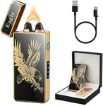 Electric Lighters USB Rechargeable Windproof Flameless Lighter Arc Plasma Lighter with LED Battery Indicator (Eagle)