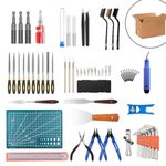 3D Printer Accessories Tool Kit, Mintion 73 PCS 3D Printer Accessories with Nozzle Cleaning Kit, Removal Nozzle Screwdriver Kit, Deburring Tools, Wrench, Tweezers, Pliers, More