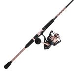 PENN Passion II Spinning Reel and Fishing Rod Combo, Black/Rose Gold