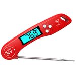 Meat Thermometers, DOQAUS Instant Read Food Thermometers for Cooking, Digital Kitchen Thermometer Probe with Backlight & Reversible Display, Cooking Temperature Thermometers for Turkey Grill BBQ Oven