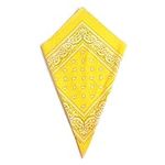 Yellow Paisley Bandana Head Scarf Headbands Handkerchief Cowboy Cotton Bib Party Face Covering Headwear For Motorcycling Mens Womens Unisex