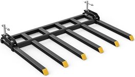 YITAMOTOR Clamp on Debris Forks Fits 60'' Bucket, 4000 lbs Heavy Duty Quick Attach Pallet Debris Fork for Tractor Loader Skid Steer