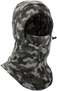 Tough Headwear Balaclava Ski Mask for Men and Women - Heavyweight Fleece Winter Shiesty Cover - Extreme Cold Weather Full Face Masks - Skiing & Snowboarding Snow Gear - Camo