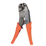 sourcing map Ratchet Crimping Press Plier Crimper Tool Awg 20-14 for 1.5-2.5mm2 Insulated Flag Terminal Connector