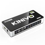 Kinivo HDMI Switch with Audio Extractor 560BNT (5 in 1 Out Hub, Toslink Optical Audio Port, SPDIF, 4K 60Hz Switcher, 18Gbps, IR Remote) - Compatible with Gaming Console, Cable TV, PC, Dolby Digital