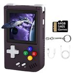 RG Nano Handheld Emulator Pocket Retro Handheld Game Console,Built-in 64G TF Card 5405 Classic Games 1.54 Inch 60 Hz Refresh Rate IPS Screen supports music,clock function (Retro Purple)