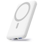 Yiisonger Magnetic Wireless Portable Charger, 10000mAh Wireless Power Bank 22.5W PD Fast Charging, Magnetic Battery Pack LED Display Compatible with iPhone 16&15&14&13&12/ Pro Max/Pro/Mini(White)