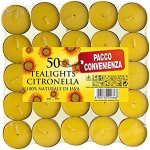 Price's Candles Citronella Scented Tealights | Protects from Unwanted Flies & Insects | Pack of 50