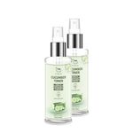 TNW-THE NATURAL WASH Cucumber Toner (Pack of 2 * 100ml) | Enriched With Cucumber & Vitamin E | Cucumber Toner For Face Reduces Inflammation, Prevent Acne & Makeup Remover | Face Toner For Men & Women