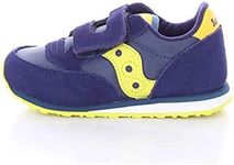 Saucony baby boys Jazz Hook & Loop Sneaker, Navy/Green/Yellow, 4.5 Big Kid US