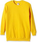 Fruit of the Loom Unisex Kids Set-In Classic Set-In Long Sleeve Sweater, Yellow (Sunflower Yellow), 12/13 years