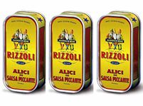 Alici Rizzoli (TRE Gobbetti) fillets of anchovies in Spicy Sauce 3 Boxes of 90 gr