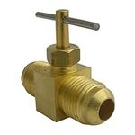 LASCO 17-1631 3/8-Inch Flare by 3/8-Inch Flare Straight Brass Needle Valve