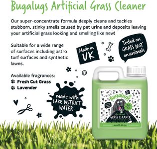 BUGALUGS Artificial Grass Cleaner 1L – Pet Safe Odour Eliminator, UK Made