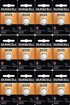 12-Pack Duracell 2025 Batteries 3.0 Volt Lithium Coin Button