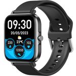 ANCwear Smart Watch for Men Women, 1.83" Display Fitness Tracker Watch with Heart Rate & Sleep Monitor (Black)