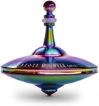 Plexity Labs UFO Tops - Roswell - Metal Spinning Top - Inspired by The Documented 1947 UFO Sighting in Roswell, New Mexico (Color: Psychedelic Steel)