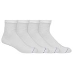 Dr. Scholl's Men's Dx-dsm22037-wht Casual Sock, White, One Size (Pack of 4)