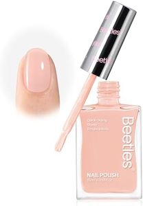 Beetles Nail Polish Bubble Bliss, 2 in 1 Nail Strengthener Polish Growth Nail Ridge Filler Base Coat Nail Repair for Damaged Thin Nails Natural Nails Bubbly Bliss Nude Pink 15ML