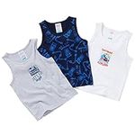 Thomas & Friends Tank Engine Boys Back to School 3 Pack Cotton Vests UK Seller - Blue Multi - 4/5 Years