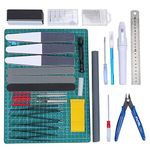 Aussel 33 Pieces Gundam Model Tools Kit, Model Basic Tools Craft Set, Hobby Building Craft Set for Basic Model Building Repairing and Fixing