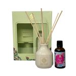 EKAM| 50 ml Reed Diffuser Gift Pack| Rose & Lily| Festive Range| Get 8 Reed Sticks| Smoke Less Room Freshener for Home, Bedroom, Living Room & Office