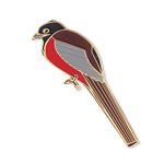 WWF India Bird Lapel Pin - Malabar Trogon | Enamel on Metal | Butterfly Clasp