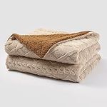 Pagnanno. - Sherpa Teddy Fleece Blanket - Fluffy Double Layered Bed and Sofa Throw - Thick, Warm & Extra Soft - For Families, landlords and Couples (Biscuit, King (200x240cm))