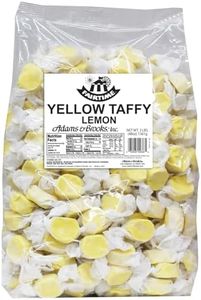 Fairtime Yellow Lemon Taffy, 3 Pound Bag (Pack of 1) - Individually Wrapped Saltwater Taffy Candy Bulk Pack - Soft and Chewy Candy for Buffet, Party, Wedding Favors, Candy Bowl or Goodie Bags