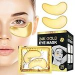 Under Eye Patches,30 Pairs Under Eye Mask Fade Dark Circles Puffiness Under Eye Bags Wrinkles,24k Gold Eye Patches Use for Eye Skin Care Moisturizing