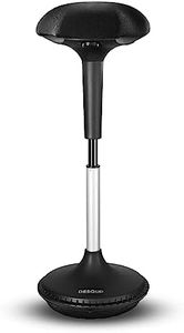 DESQUP® Wobble Taburete Oscilante Ergonómico | Taburete con Reposapiés Regulable en Altura | Previene el Dolor de Espalda y Cuello | Silla Sit-Stand para Oficina et Laboratorios | Garantía 5 Años