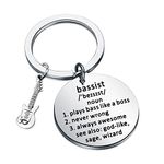 Bassist Essential Keychain Gift Bass Guitar Player Gift Rock band Bassist Gift Bass Player Definition Keychain (Bassist CA)