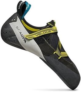 SCARPA Men's Veloce Rock Climbing Shoes for Gym Climbing - Black/Yellow - 9-9.5