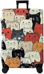 Meetravel Luggage Cover Washable Suitcase Cover Suitcase Protector Anti-scratch Fits 30-32 Inch Luggage (Cute Cat, XL)