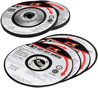 Performance Tool W50007 10pc 4.5" Abrasive Wheel Set for Cutting and Grinding, Perfect for DIY and Professional Use - Durable and Long-Lasting