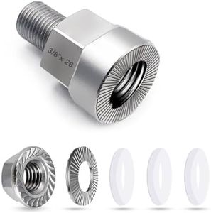 Jexobox Universal Bicycle Trailer Axle Adapter for M10x1.0/3/8" x26/M5 Solid Axles - Heavy-Duty 304 Stainless Steel Coupler with Anti-Lock Design