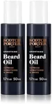 Scotch Porter Smoothing Beard Serum – Nourishing Beard Oil Seals in Moisture & Smooths Flyaways for a Frizz-Free, Fuller/Healthier-Looking Beard with All-Day Shine – Original Scent, 1.7 oz. - 2 Pack