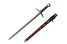 Wuu Jau Co H-26035WD Crusader Knights of Templar Short Medieval Cosplay Sword Dagger, 23,Black