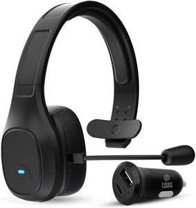 LDAS Trucker Bluetooth Headset V5.2, Wireless Over-Ear with Mute and AI Noise Cancelling for Cell Phones, Microphone Bluetooth headphones with Charger for Truck Driver, Home Office, Phone and Computer