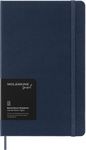 Moleskine Smart Notebook, Smart Writing System, Smart Notebook with Hard Cover, Ruled Pages and Elastic Closure, Large Format 13 x 21, Sapphire Blue Colour