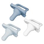 Dr. Brown's HappyPaci 100% Silicone Pacifier 0-6m, BPA Free, White, Blue, Light Blue, 3 Pack