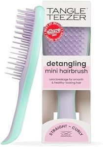Tangle Teezer Ultimate Detangler Hairbrush, Eliminates Knots & Reduces Breakage, Mini Hair Brush for Travel, Small Hands & All Hair Types, Wisteria Leaf