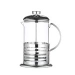 qiuqiu French pressure pot, coffee brewing pot 600mL, portable French brewing filter, hand-held hot tea pot brewer glass hollow cup (600ml)