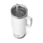 YETI Rambler 25 oz Straw Mug, Vacuum Insulated, Stainless Steel, White